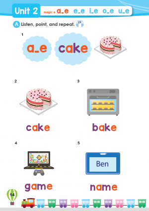 แบบเรียนโฟนิกส์ 3 เสียงสระยาว Hi! Phonics -Long Vowels - Image 5
