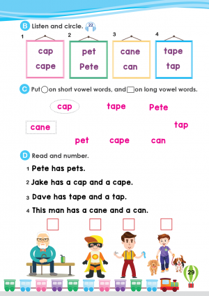 แบบเรียนโฟนิกส์ 3 เสียงสระยาว Hi! Phonics -Long Vowels - Image 9