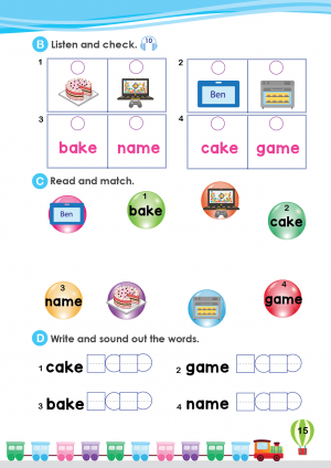 แบบเรียนโฟนิกส์ 3 เสียงสระยาว Hi! Phonics -Long Vowels - Image 7