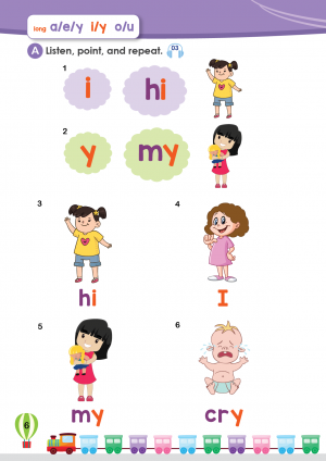 แบบเรียนโฟนิกส์ 3 เสียงสระยาว Hi! Phonics -Long Vowels - Image 3