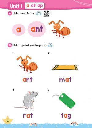 แบบเรียนโฟนิกส์ 2 สระเสียงสั้น แบบเรียน+Audio QR Codes+บัตรคำ(ในเล่ม)  Hi! Phonics 2 Short Vowels - Image 2